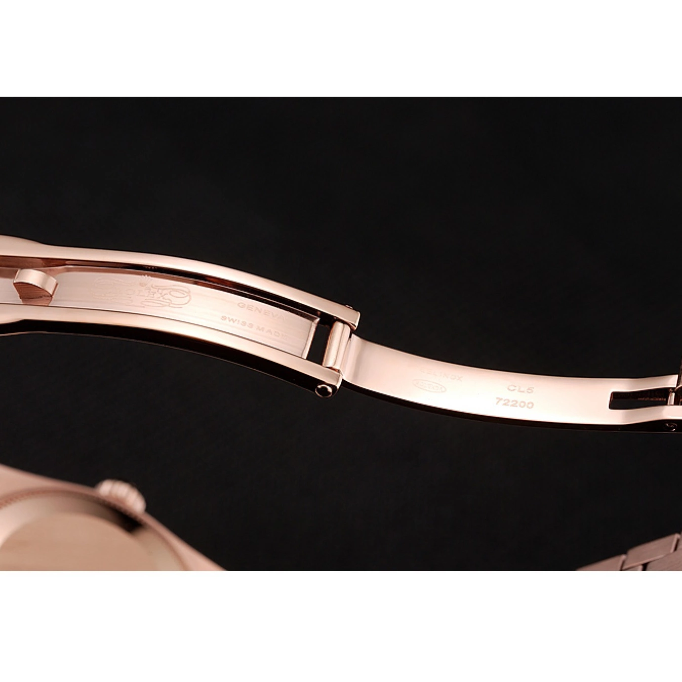 Best AAA Replica Sites DateJust Swiss Gold Dial Rolex Diamond Rose 1453977 Case Bracelet Rose Gold 0520